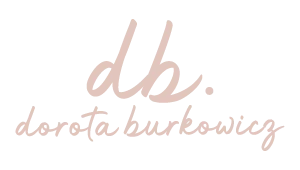 logo Doroty Burkowicz w wersji z kolorem brudnego różu